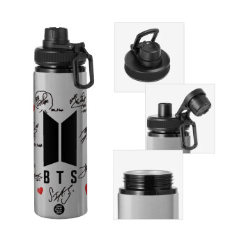 BTS signs, Metallic water bottle with safety cap, 850ml aluminum