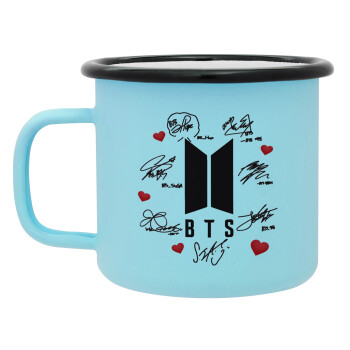 BTS signs, Κούπα Μεταλλική εμαγιέ ΜΑΤ σιέλ 360ml