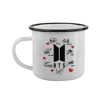 BTS signs, Κούπα εμαγιέ με μαύρο χείλος 360ml