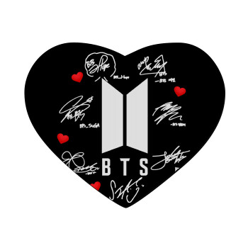 BTS signs, Mousepad καρδιά 23x20cm
