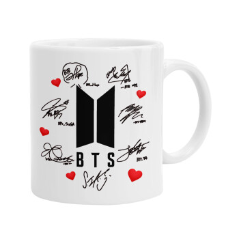 BTS signs, Ceramic coffee mug, 330ml (1pcs)