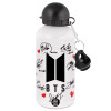 Metal water bottle, White, aluminum 500ml