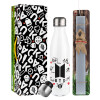 Easter candle, metallic white thermos bottle (500ml) & aromatic flat candle (30cm) (GRAY)
