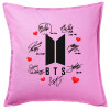 Sofa cushion Pink 50x50cm includes filling