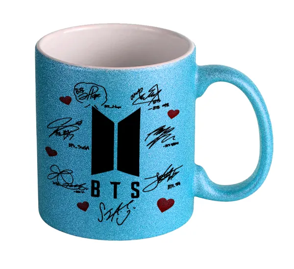 BTS signs — Κούπα Σιέλ Glitter που γυαλίζει, κεραμική, 330ml