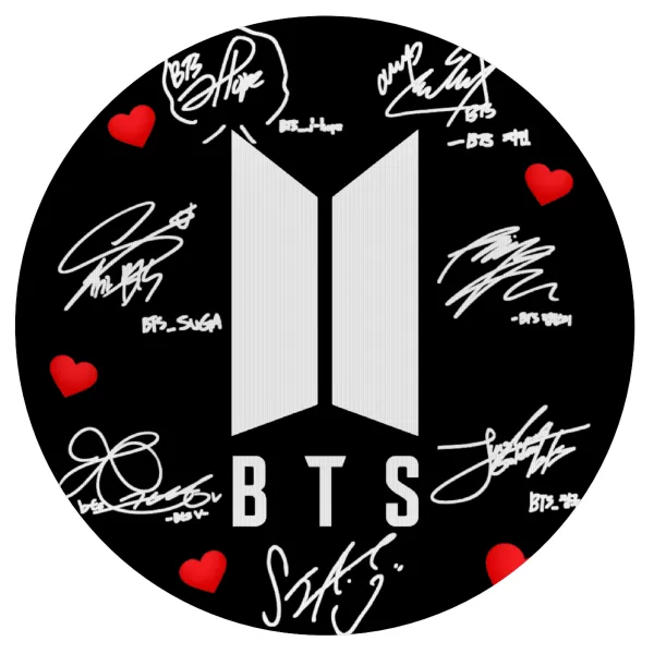 BTS signs — Mousepad Στρογγυλό 20cm