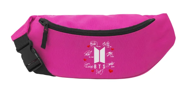BTS signs — Unisex waist bag (banana) in PINK color with 2 pockets