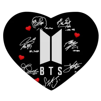 BTS signs, Mousepad heart 23x20cm
