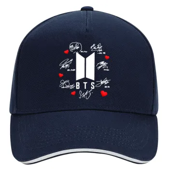 BTS signs, DRILL Adult Ultimate Hat BLUE/WHITE, (100% COTTON, ADULT, UNISEX, ONE SIZE)
