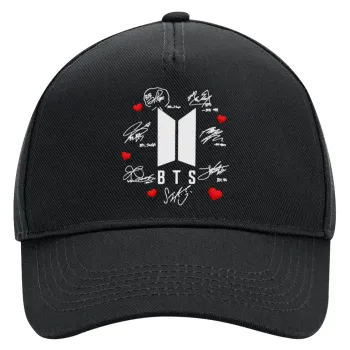 BTS signs, Καπέλο Ενηλίκων Ultimate ΜΑΥΡΟ, (100% ΒΑΜΒΑΚΕΡΟ DRILL, ΕΝΗΛΙΚΩΝ, UNISEX, ONE SIZE)