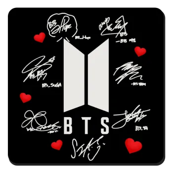 BTS signs, Τετράγωνο μαγνητάκι ξύλινο 9x9cm