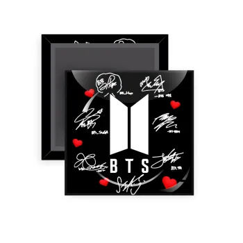 BTS signs, Μαγνητάκι ψυγείου τετράγωνο διάστασης 5x5cm