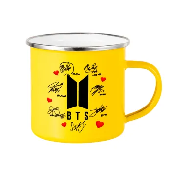 BTS signs, Κούπα Μεταλλική εμαγιέ Κίτρινη 360ml