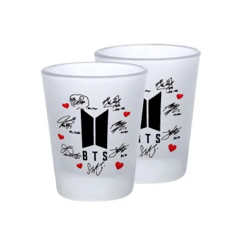 BTS signs, Σφηνοπότηρα γυάλινα 45ml του πάγου (2 τεμάχια)