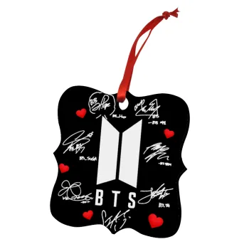 BTS signs, Christmas ornament polygon wooden 7.5cm