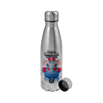Super mario wonder, Metallic water bottle, stainless steel, 750ml