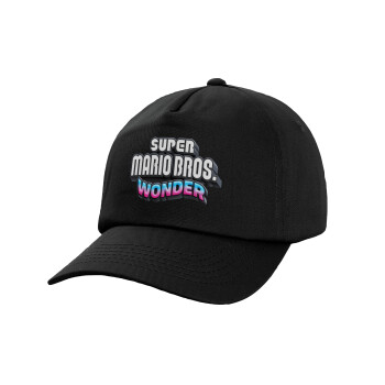 Super mario wonder, Καπέλο Ενηλίκων Baseball, 100% Βαμβακερό,  Μαύρο (ΒΑΜΒΑΚΕΡΟ, ΕΝΗΛΙΚΩΝ, UNISEX, ONE SIZE)