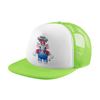 Super mario and Friends, Καπέλο Soft Trucker με Δίχτυ Πράσινο/Λευκό