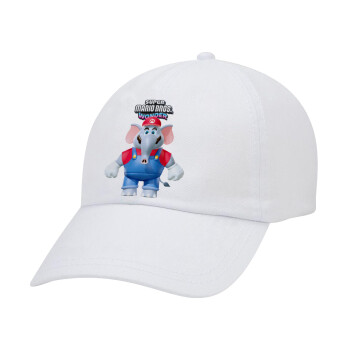 Super mario and Friends, Καπέλο Ενηλίκων Baseball Λευκό 5-φύλλο (POLYESTER, ΕΝΗΛΙΚΩΝ, UNISEX, ONE SIZE)