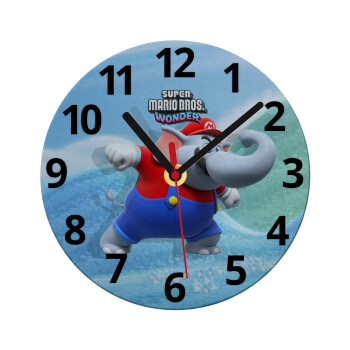 Super mario wonder, Ρολόι τοίχου γυάλινο (20cm)