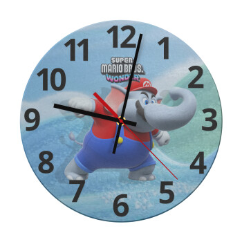 Super mario wonder, Ρολόι τοίχου γυάλινο (30cm)