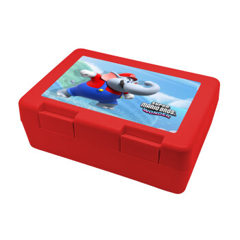Super mario wonder, Children's cookie container RED 185x128x65mm (BPA free plastic)