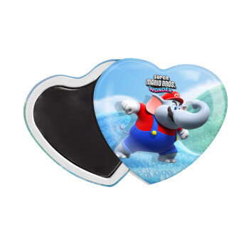Super mario wonder, Μαγνητάκι καρδιά (57x52mm)