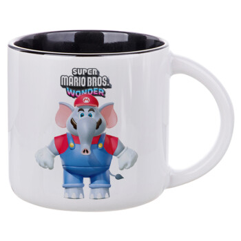 Super mario wonder, Κούπα κεραμική 400ml Λευκή/Μαύρη