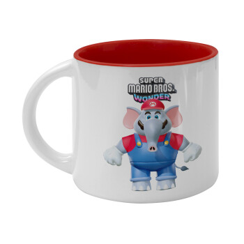 Super mario wonder, Κούπα κεραμική 400ml Λευκή/Κόκκινη