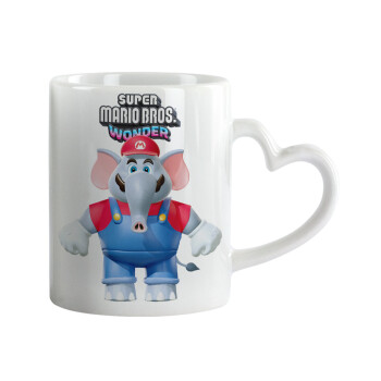 Super mario wonder, Mug heart handle, ceramic, 330ml