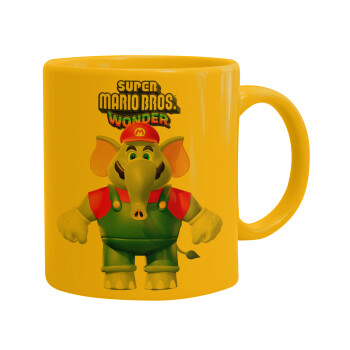 Super mario wonder, Κούπα, κεραμική κίτρινη, 330ml