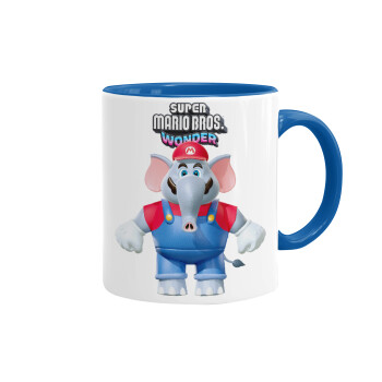 Super mario and Friends, Mug colored blue, ceramic, 330ml