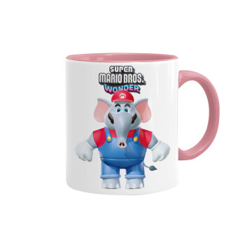 Super mario and Friends, Mug colored pink, ceramic, 330ml