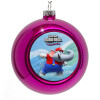 Purple Christmas tree ornament bauble 8cm