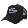 Trucker Hat with Mesh, Black, (COTTON, KIDS, UNISEX, ONE SIZE)