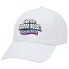 Adult Baseball Cap White 5-panel (POLYESTER, ADULT, UNISEX, ONE SIZE)