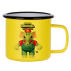 Metallic enamel MATT Yellow cup 360ml