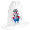 Backpack pouch GYMBAG white (28x40cm)