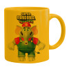 Ceramic coffee mug yellow, 330ml