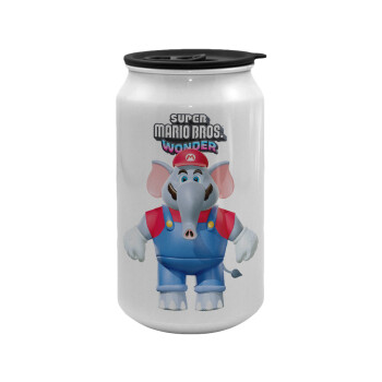 Super mario wonder, Κούπα ταξιδιού μεταλλική με καπάκι (tin-can) 500ml