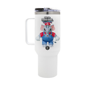 Super mario wonder, Mega Stainless steel Tumbler with lid, double wall 1,2L
