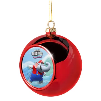 Super mario wonder, Christmas tree ball Red 8cm
