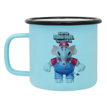 Super mario wonder, Κούπα Μεταλλική εμαγιέ ΜΑΤ σιέλ 360ml