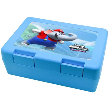 Super mario wonder, Children's cookie container LIGHT BLUE 185x128x65mm (BPA free plastic)
