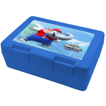 Super mario wonder, Children's cookie container BLUE 185x128x65mm (BPA free plastic)