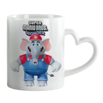 Super mario wonder, Mug heart handle, ceramic, 330ml