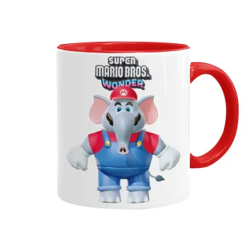 Super mario wonder, Mug colored red, ceramic, 330ml