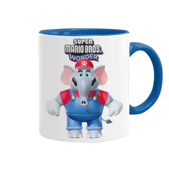 Super mario wonder, Mug colored blue, ceramic, 330ml