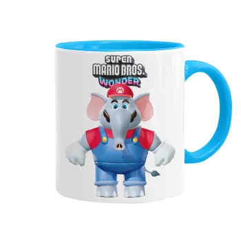 Super mario wonder, Mug colored light blue, ceramic, 330ml