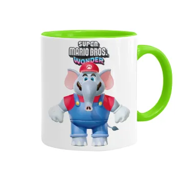Super mario wonder, Κούπα χρωματιστή βεραμάν, κεραμική, 330ml